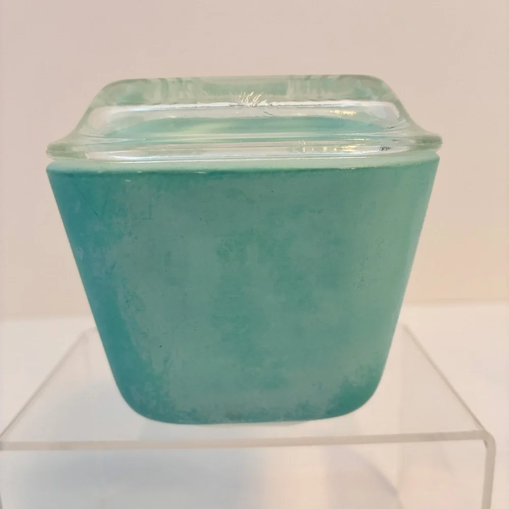 Pyrex Turquoise Refrigerator Dishes 0502/ 0501 With Lids Set of 3 Vintage